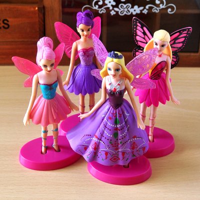 of 4 full set of princess bobbi wonderful flower fairy doll toys